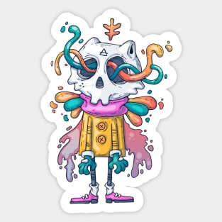 Monster skull creative cartoon Sticker